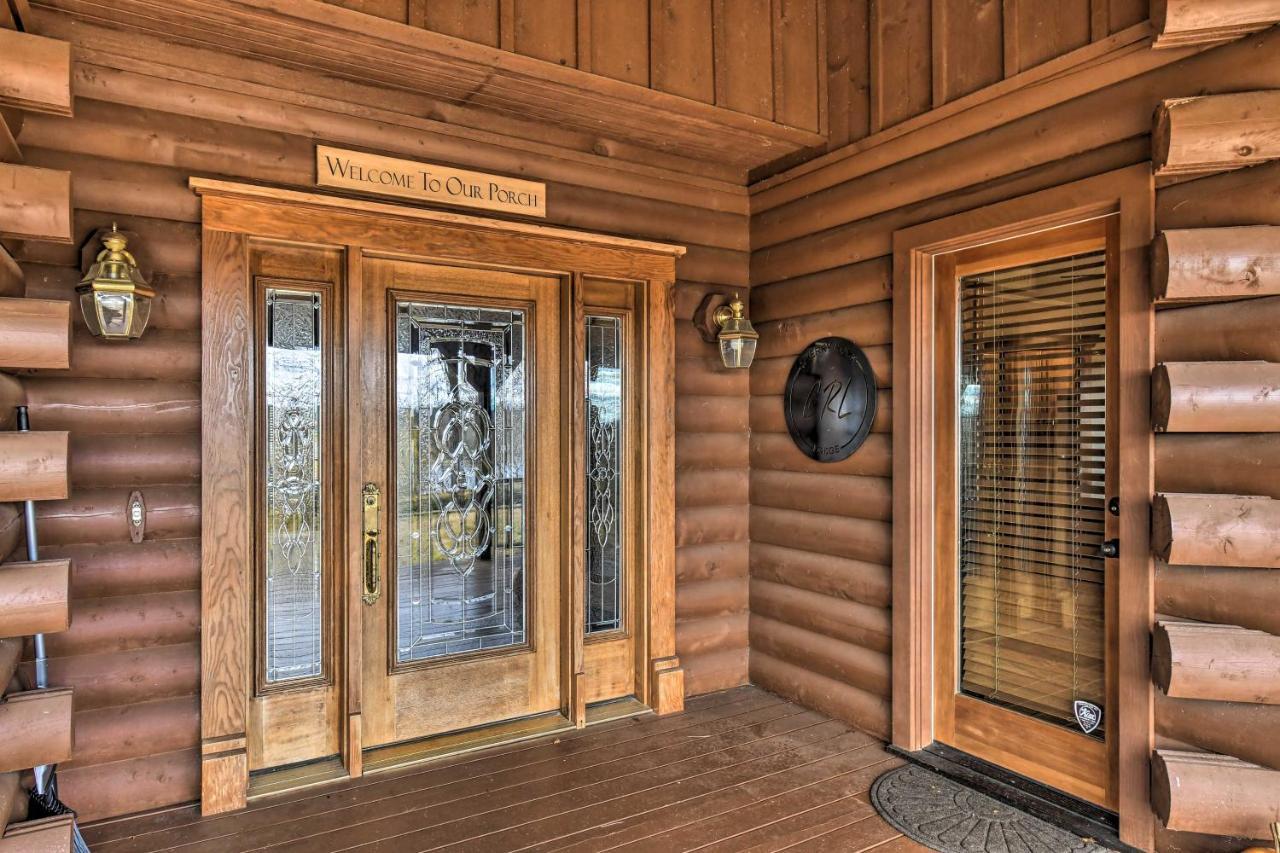 Hilltop Hot Springs Log Cabin With Hot Tub And Grill! Exterior foto
